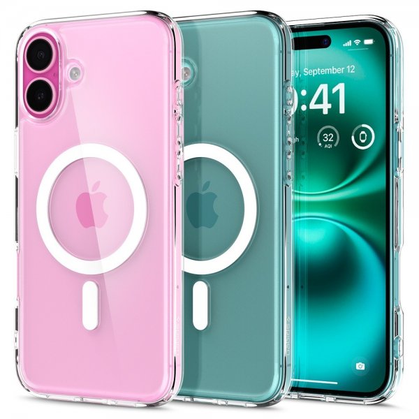 Spigen iPhone 16 Plus Deksel Ultra Hybrid MagFit Hvit
