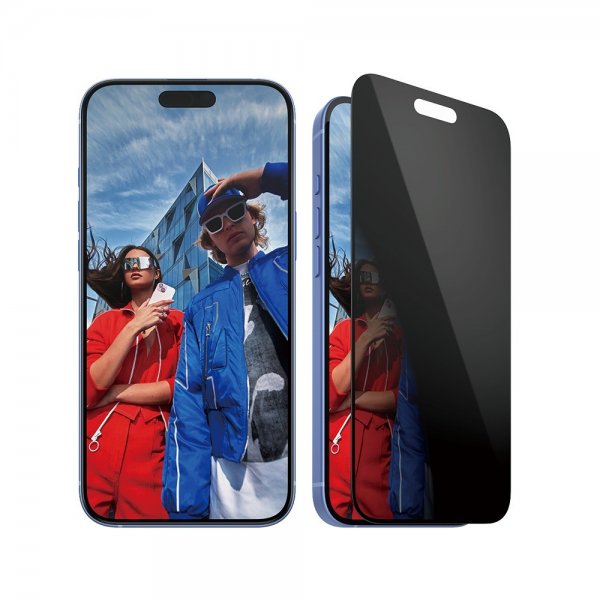PanzerGlass iPhone 15 Plus/iPhone 16 Plus Skjermbeskytter Ultra-Wide Fit Privacy EasyAligner