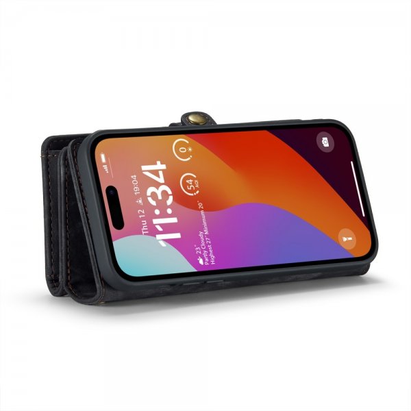 CaseMe iPhone 16 Pro Etui 008 Series Avtakbart Deksel Svart