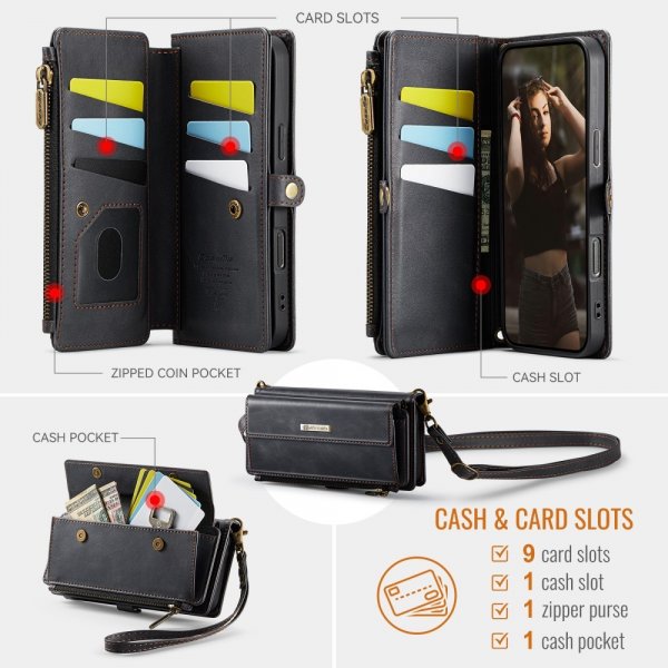CaseMe iPhone 16 Pro Etui C39 Series Svart