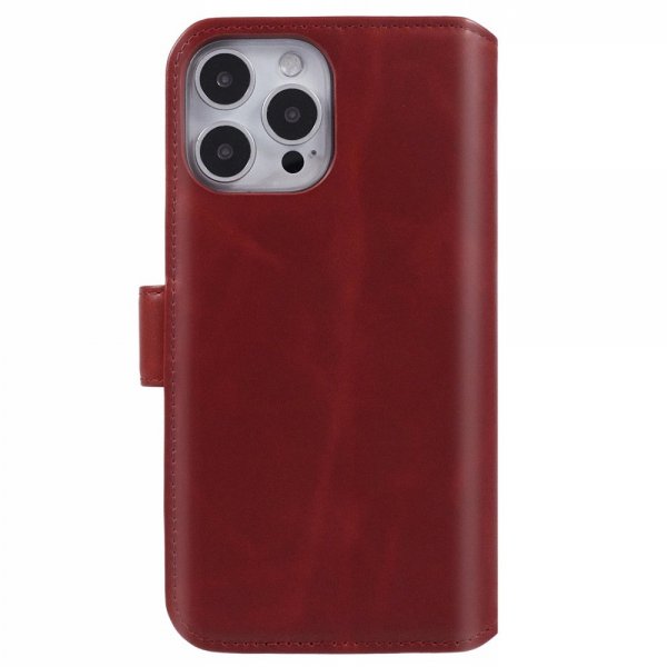 Nordic Covers iPhone 16 Pro Etui Essential Leather Poppy Red