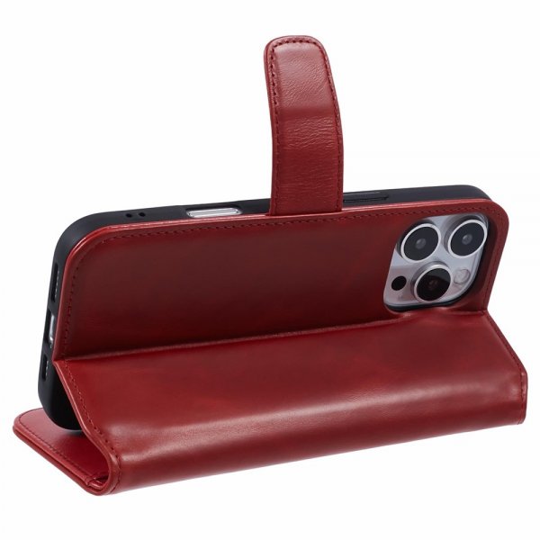 Nordic Covers iPhone 16 Pro Etui Essential Leather Poppy Red