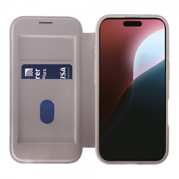 Vivanco iPhone 16 Pro Etui Mag Wallet Greige