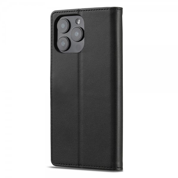 Lc.Imeeke iPhone 16 Pro Etui med Kortlomme stativfunksjon Svart