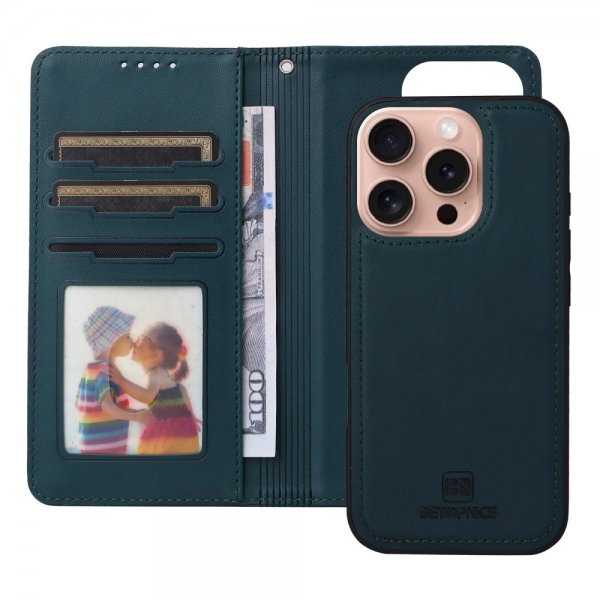 Betopnice iPhone 16 Pro Etui Avtagbart Deksel 005 Blå