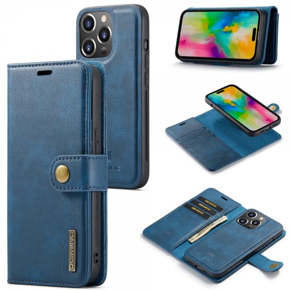 Dg.Ming iPhone 16 Pro Etui Avtagbart Deksel Blå
