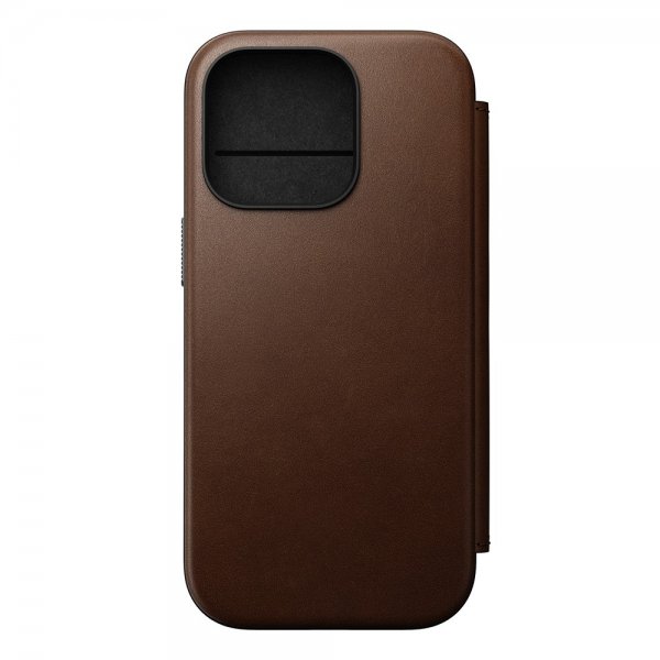 Nomad iPhone 16 Pro Etui Modern Leather Folio Brun