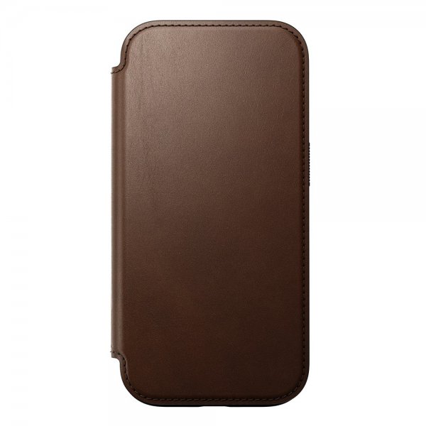 Nomad iPhone 16 Pro Etui Modern Leather Folio Brun