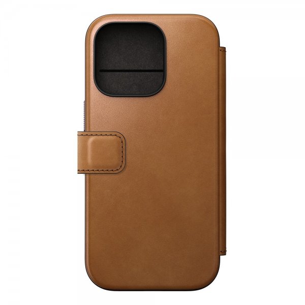 Nomad iPhone 16 Pro Etui Modern Leather Folio English Tan