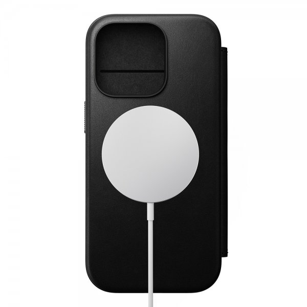 Nomad iPhone 16 Pro Etui Modern Leather Folio Svart