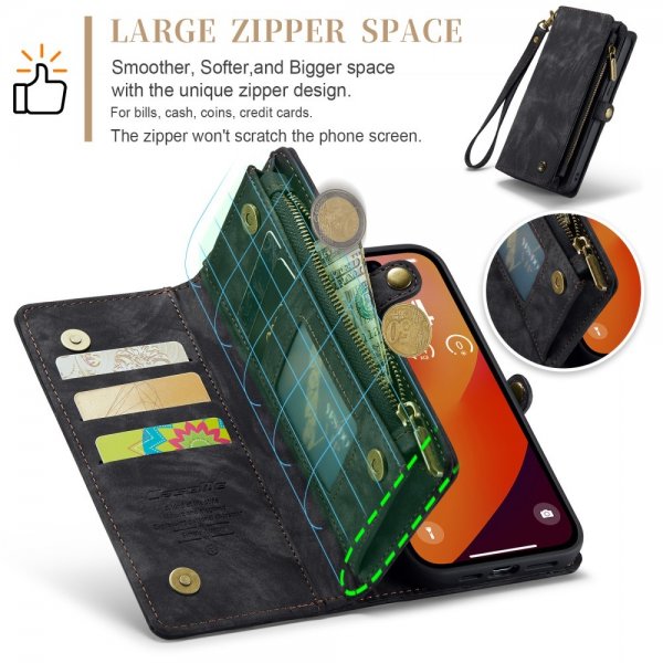 CaseMe iPhone 16 Pro Max Etui 008 Series Avtakbart Deksel Svart