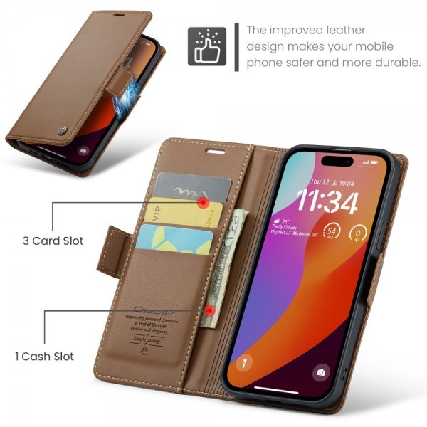 CaseMe iPhone 16 Pro Max Etui 023 Series Brun