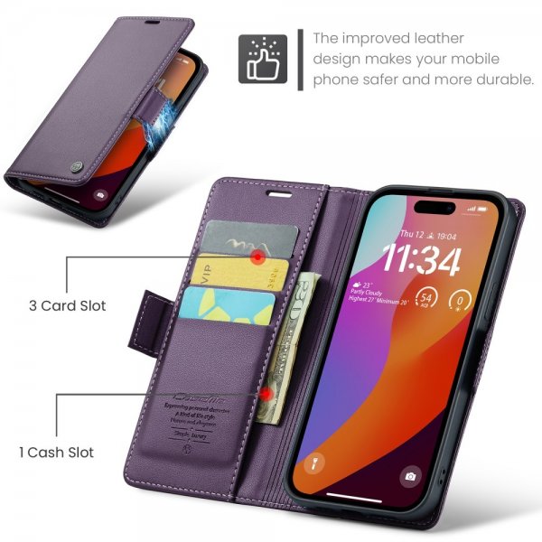 CaseMe iPhone 16 Pro Max Etui 023 Series Lilla