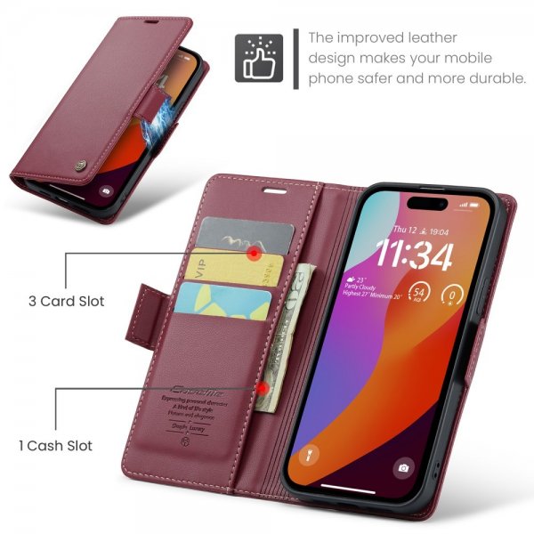 CaseMe iPhone 16 Pro Max Etui 023 Series Rød