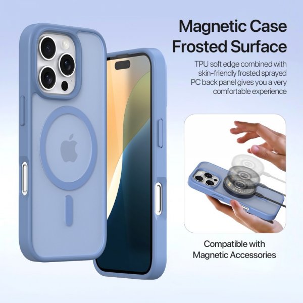Dux Ducis iPhone 16 Pro Max Etui 2-in-1 Lawa Series MagSafe Blå