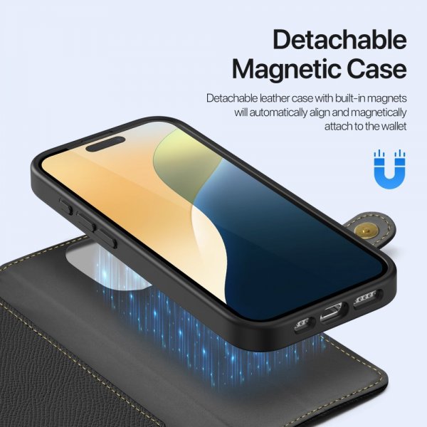 Dux Ducis iPhone 16 Pro Max Etui 2-in-1 Lawa Series MagSafe Svart