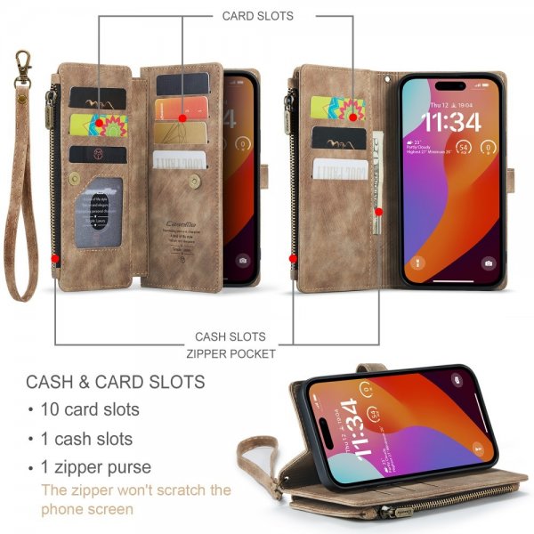CaseMe iPhone 16 Pro Max Etui C30 Series Brun