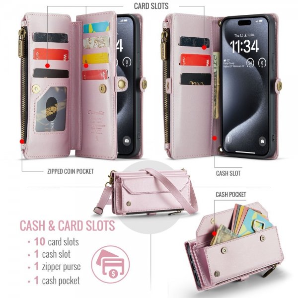 CaseMe iPhone 16 Pro Max Etui C36 Series Rosa