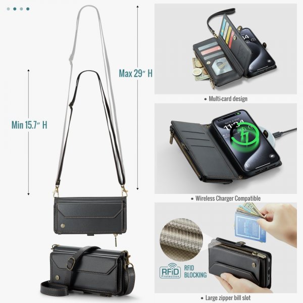 CaseMe iPhone 16 Pro Max Etui C36 Series Svart
