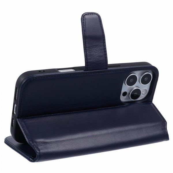Nordic Covers iPhone 16 Pro Max Etui Essential Leather Heron Blue