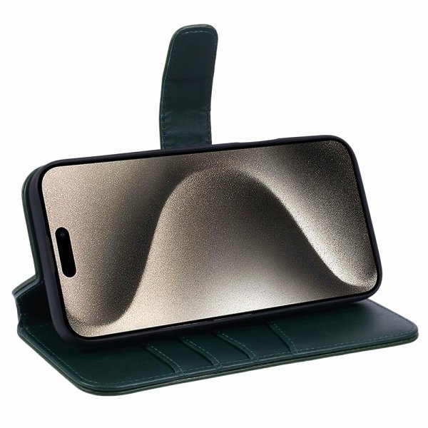 Nordic Covers iPhone 16 Pro Max Etui Essential Leather Juniper Green