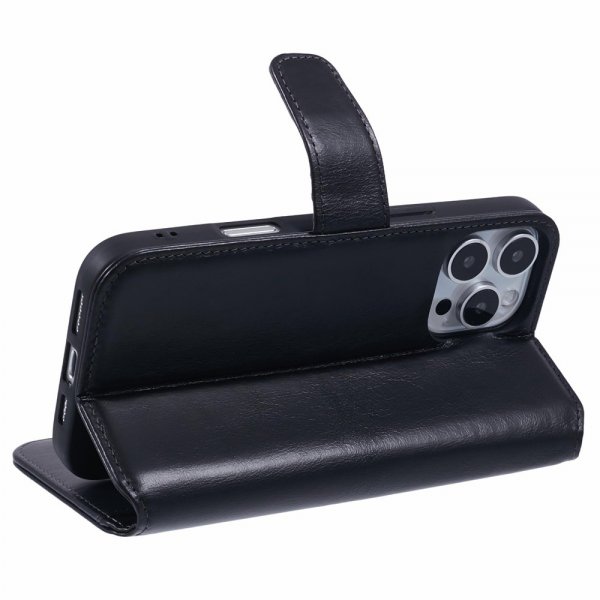 Nordic Covers iPhone 16 Pro Max Etui Essential Leather Raven Black