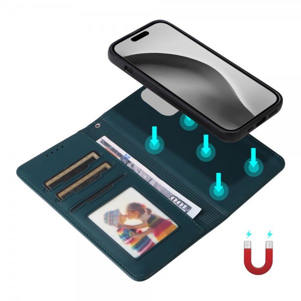 Betopnice iPhone 16 Pro Max Etui Avtagbart Deksel 005 Blå