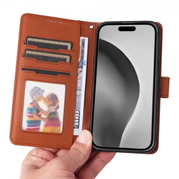 Betopnice iPhone 16 Pro Max Etui Avtagbart Deksel 005 Brun
