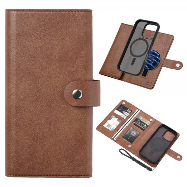 VILI iPhone 16 Pro Max Etui Avtagbart Deksel GV Series MagSafe Brun