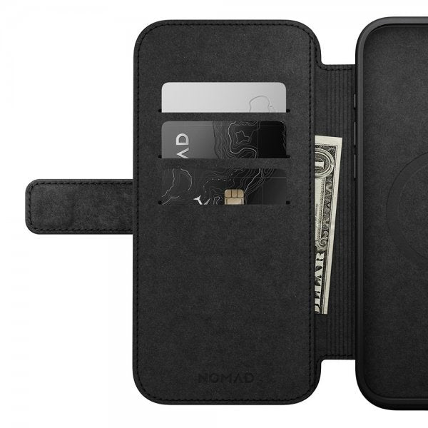 Nomad iPhone 16 Pro Max Etui Modern Leather Folio Svart