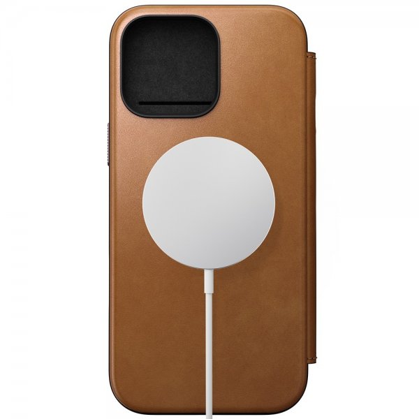 Nomad iPhone 16 Pro Max Etui Modern Leather Folio English Tan