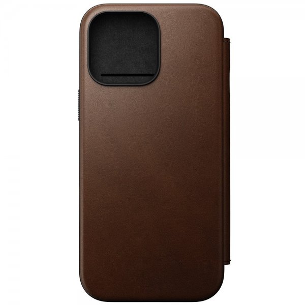 Nomad iPhone 16 Pro Max Etui Modern Leather Folio Brun