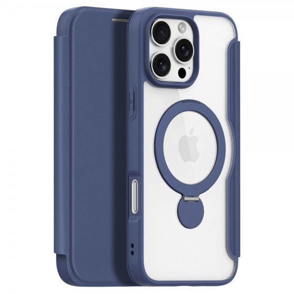 Dux Ducis iPhone 16 Pro Max Etui Skin X Pro Series Kickstand MagSafe Blå