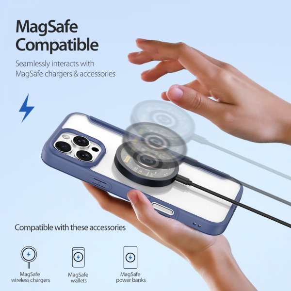 Dux Ducis iPhone 16 Pro Max Etui Skin X Pro Series MagSafe Blå