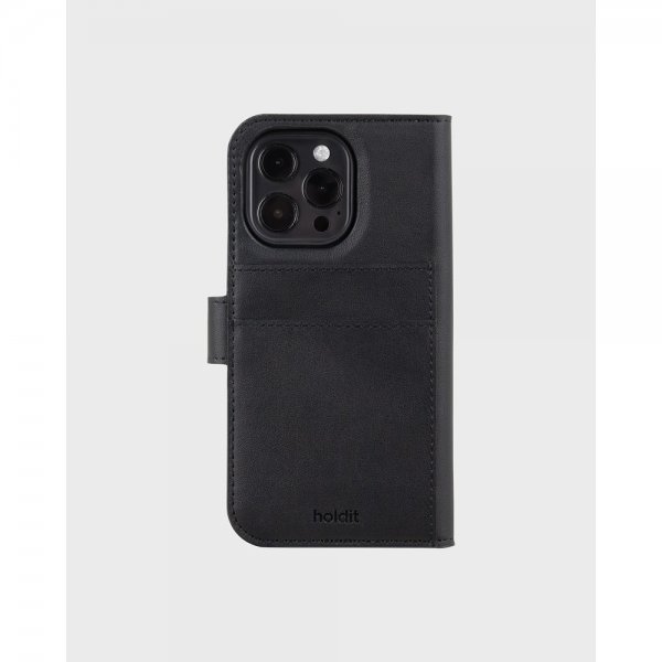 holdit iPhone 16 Pro Max Etui Wallet Case Magnet Plus Svart