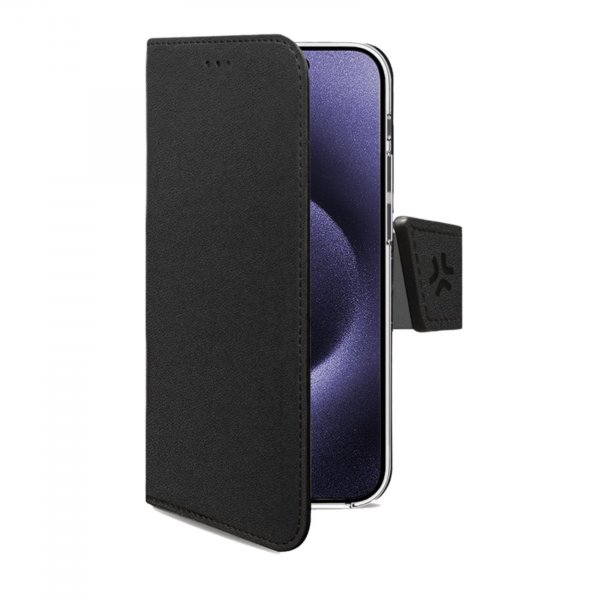 Celly iPhone 16 Pro Max Etui Wally Wallet Case Svart
