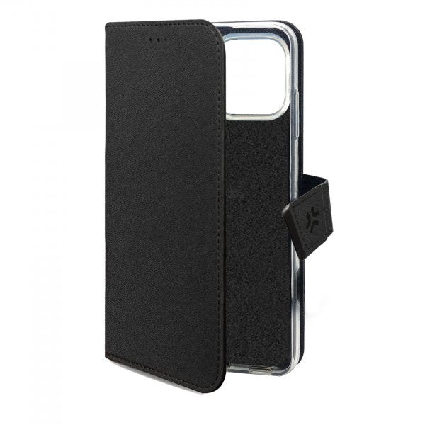 Celly iPhone 16 Pro Max Etui Wally Wallet Case Svart