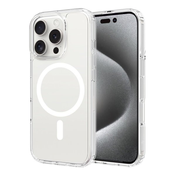 Rvelon iPhone 16 Pro Max Deksel TPU MagSafe Transparent