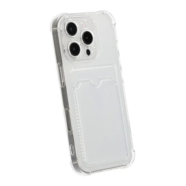 iPhone 16 Pro Max Deksel Kortholder Støtsikker Transparent