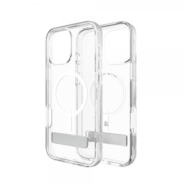 Zagg iPhone 16 Pro Max Deksel Crystal Palace Snap Kickstand Transparent