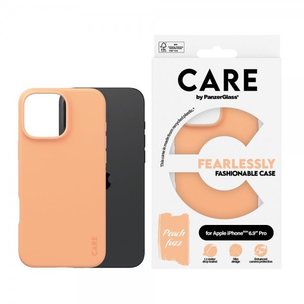 CARE by PanzerGlass iPhone 16 Pro Max Deksel Fashionable Peachy