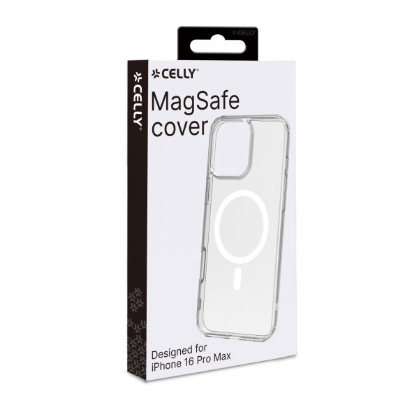 Celly iPhone 16 Pro Max Deksel GELSKINMAG MagSafe Klar Hvit