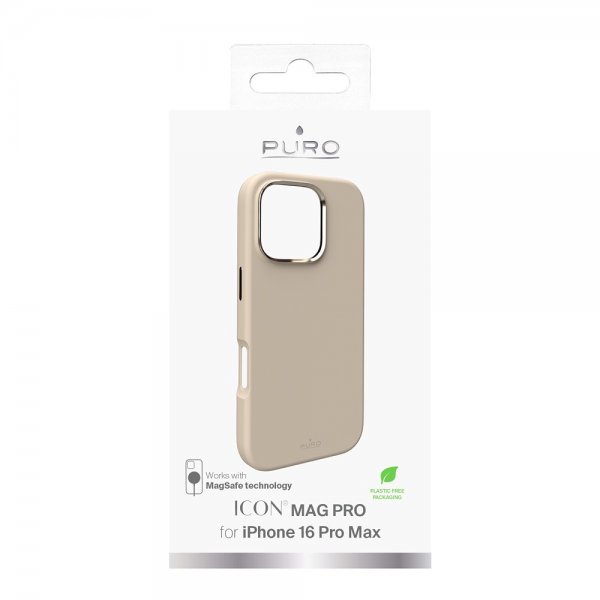 Puro iPhone 16 Pro Max Deksel ICON Mag Pro Beige