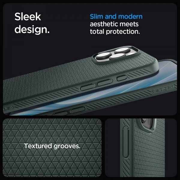Spigen iPhone 16 Pro Max Deksel Liquid Air Abyss Green