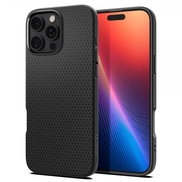 Spigen iPhone 16 Pro Max Deksel Liquid Air Matte Black