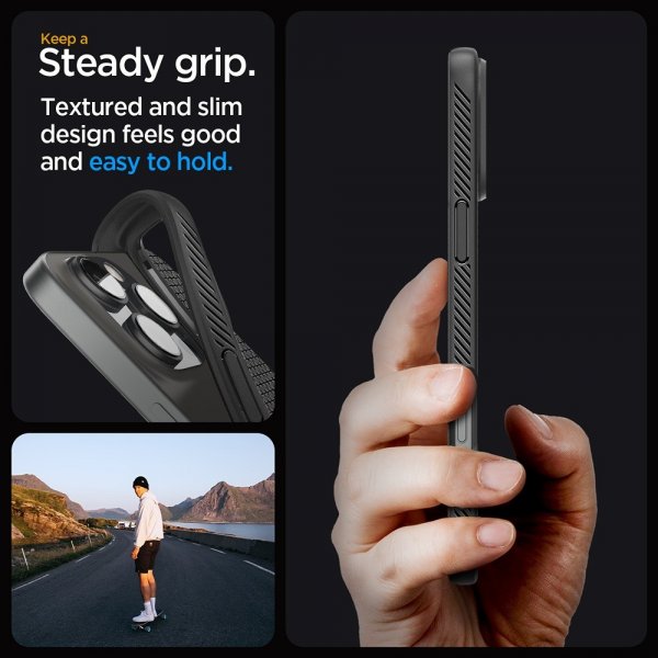 Spigen iPhone 16 Pro Max Deksel Liquid Air Matte Black