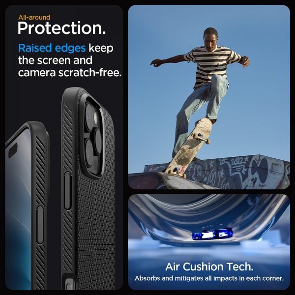 Spigen iPhone 16 Pro Max Deksel Liquid Air Matte Black