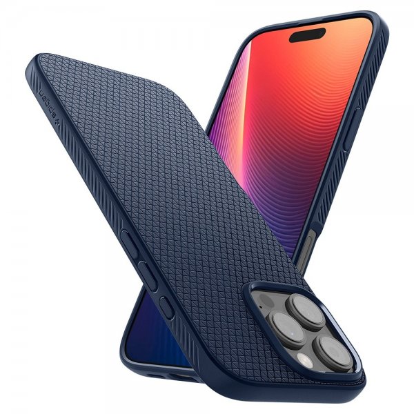 Spigen iPhone 16 Pro Max Deksel Liquid Air Navy Blue