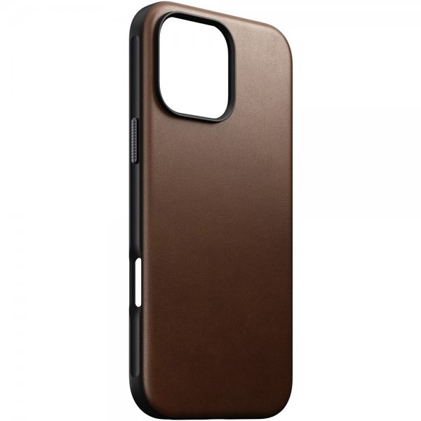 Nomad iPhone 16 Pro Max Deksel Modern Leather Case Brun