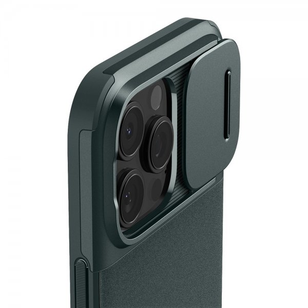 Spigen iPhone 16 Pro Max Deksel Optik Armor MagFit Abyss Green